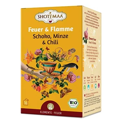 Abbildung von Shoti Maa Bio Ayurveda Tee Feuer &amp; Flamme Schoko, Minze Chili, 32 g