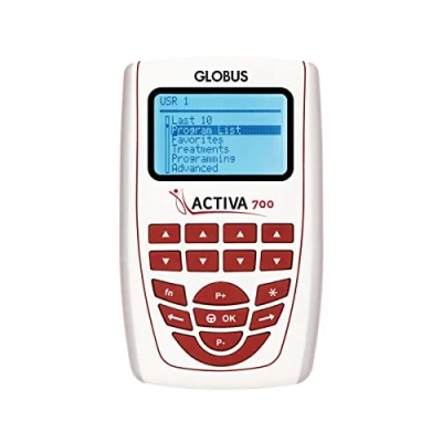 Abbildung von GLOBUS Activia 700, 4 Kanal Elektrostimulator mit 271 Programmen für Schönheit und Fitness, zur Straffung, Tonisierung Verjüngung