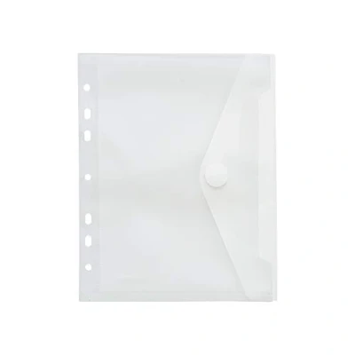 Abbildung von FolderSys A5, Klettverschluss, Abheftrand, PP farblos transparent, 10 Stück, 40156 04_SML