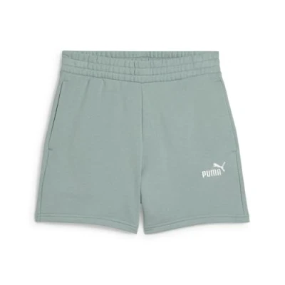 Abbildung von Puma Small LOGO HIGH Waist Shorts kurze Sporthose, Damen, Größe: Small, Green moon