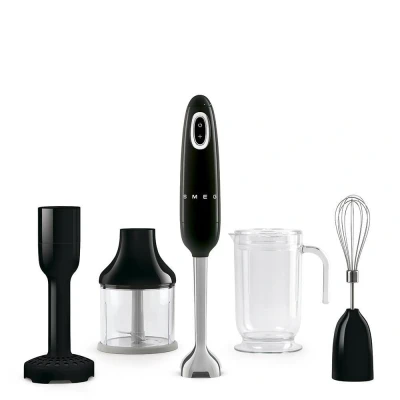 Abbildung von SMEG Stabmixer Set Turbofunktion schwarz HBF22BLEU