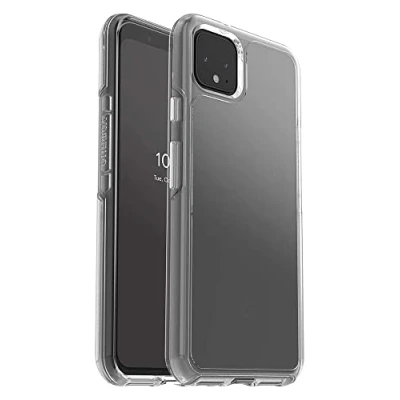 Abbildung von OtterBox Symmetry Clear Hülle für Pixel 4 XL, stoßfest, sturzsicher, schützende dünne Hülle, 3x getestet nach Militärstandard, Transparent