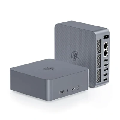 Abbildung von Beelink EQR5 Mini PC, AMD Ryzen 5 5650U(6C/12T) bis zu 4.2GHz, Computer 8GB DDR4 RAM 500GB NVME SSD, Micro PC 4K@60Hz Dual Display, 1000M LAN, WiFi6 BT5.2