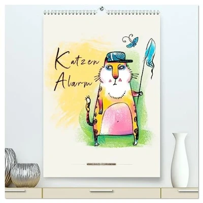 Abbildung von Katzen Alarm (hochwertiger Premium Wandkalender 2025 DIN A2 hoch), Kunstdruck in Hochglanz