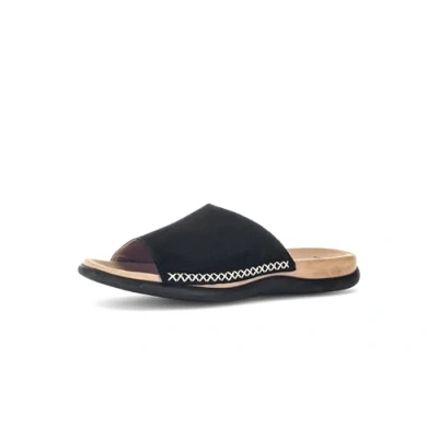 Abbildung von Gabor Damen Pantoletten, Frauen Slipper,Best Fitting,Slides,Slip ons,Backless Slipper,Mules,Gartenschuhe,Sommerschuhe,schwarz,43 EU / 9 UK