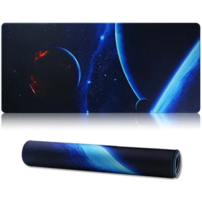 Abbildung von Jahosin XXL Gaming Mauspad, Erweitertes Mauspad,genähte Kanten,2mm,rutschfeste Gummibasis,90x40cm,Schreibtischunterlage für Gaming/Büro/Geschäft 90 x 40 ingqiu02