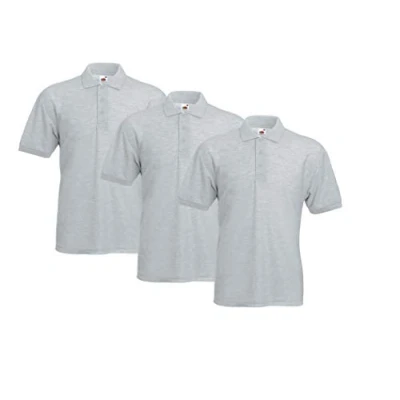 Abbildung von Fruit of the Loom Herren 63 402 0 Polohemd, Grey (Heather 94), 5XL (3er Pack)