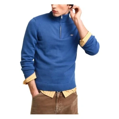 Abbildung von GANT Herren Casual Cotton Half Zip Pullover, Vintage Blue, XXL