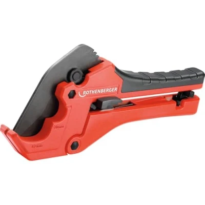 Abbildung von ROTHENBERGER ROCUT 42 TWIN CUT Kunststoffrohrschere, 0mm 42mm Arbeitsbereich Durchmesser 1000003011 Schneiden von Kunststoffrohren