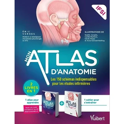 Abbildung von Mon atlas d&#039;anatomie Etudiants en IFSI: 2 livres dans une pochette : un annoté et cahier avec 150 illustrations couleur à légender
