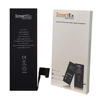 Abbildung von Smartex® Black Label Akku Batterie kompatibel mit iPhone 5 1440 mAh 2 Jahre Garantie