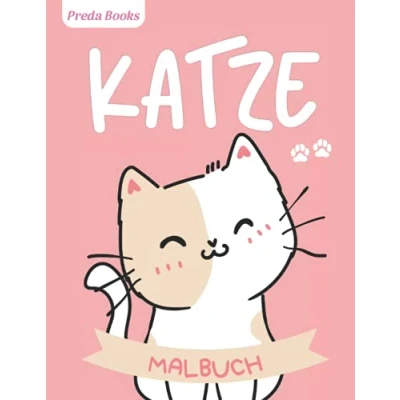 Abbildung von Katze Malbuch: für Kinder von 4 8 Jahren Niedliches Katzen Malbuch Mädchen und Jungen