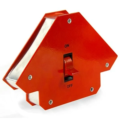 Abbildung von Großer Schaltbarer Multi Winkel Schweißmagnet zum Halten von Eisenblättern und Röhrchen 45 x 90 135 24kg Zug