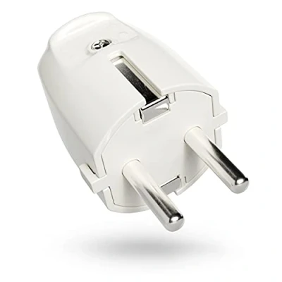 Abbildung von greate. Steckdose Schutzkontakt Stecker mit Zugentlastung PVC Schutzkontaktstecker, 1 St.