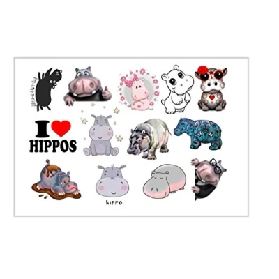 Abbildung von Hippo Nilpferd Collection Sammlung (Hippo tATTOOS C2)