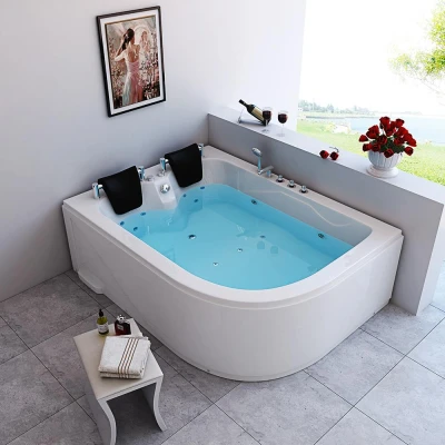 Abbildung von HOME DELUXE Whirlpool Badewanne Indoor BLUE OCEAN XL 180 x 120 cm Rechts, Eckwanne, 2 Personen