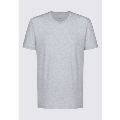Abbildung von mey Tshirt basic, Herren, Größe: Large, Light grey melange