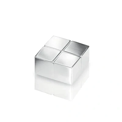 Abbildung von SIGEL BA195 sehr starker Neodym Magnet silber, massives Alu, 1 Stück, 2x2x1 cm SuperDym, für Glas Magnettafeln und Whiteboards