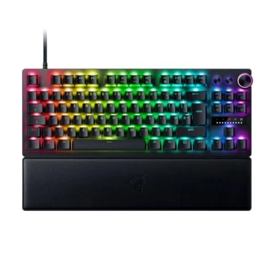 Abbildung von Razer Huntsman V3 Pro Tenkeyless TKL analoge optische Esport Tastatur mit Schnappverschluss und Schnellauslösemodus (Onboard Anpassungen, Multifunktions Rad spezielle Steuertasten) UK Layout,