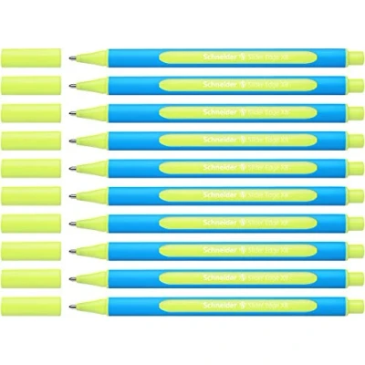 Abbildung von Schneider 152205 Slider Edge XB Kugelschreiber (Strichstärke: XB, dokumentenecht, Dreikant Stift) 10er Packung gelb