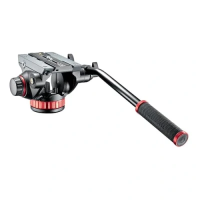 Abbildung von Manfrotto Flacher Videokopf, geeignet für kompakte Videokameras und DSLR Kameras, ideal Filmaufnahmen, Videografie, Inhalte Erstellung, Vlogging Live Streaming