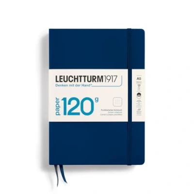 Abbildung von LEUCHTTURM1917 372383 Notizbuch Medium A5, 120g Edition, Hardcover Schreibbuch, 203 nummerierte Seiten, Marine, dotted