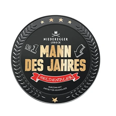 Abbildung von Niederegger Marzipan Mann des Jahres Taler Zartbitter Schokolade 185g