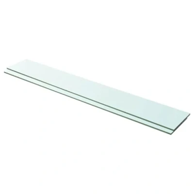 Abbildung von vidaXL 2X Regalboden Glas Glasboden Glasscheibe Glasplatte Regalbrett Ersatz Platte für Glasregal Klarglas Transparent 100x15cm