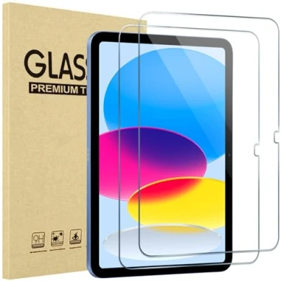 Abbildung von ProCase 2 Stück Schutzfolie für iPad 10. Generation 10,9 Zoll 2022, 9H Gehärtetes Glas 10th Bildschirm Screen Protector Folie Schutzglas Displayschutzfolie Klar