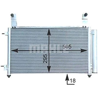 Abbildung von MAHLE ORIGINAL AC 435 000S Klimakondensator mit Trockner 505 CHEVROLET: Matiz