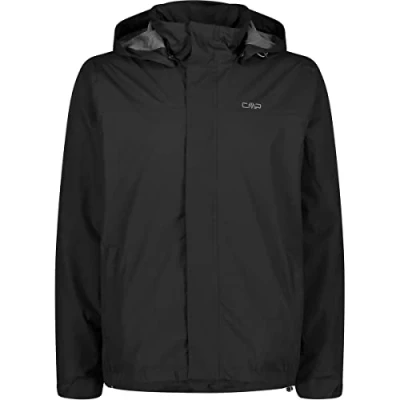 Abbildung von CMP Herrenjacke mit Kapuze und Druckknöpfen, Schwarz, 60