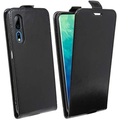 Abbildung von cofi1453® Flip Case kompatibel mit ZTE AXON 10 PRO Handy Tasche vertikal aufklappbar Schutzhülle Klapp Hülle Schwarz