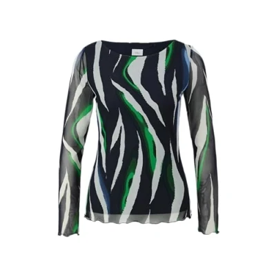 Abbildung von s.Oliver Black Label ALL OVER Print Bluse, Damen, Größe: 38, Navy