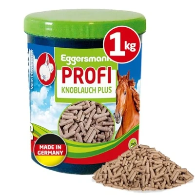 Abbildung von Eggersmann Mein Pferdefutter Profi Knoblauch Plus 1 kg Ergänzungsfuttermittel für Pferde Gegen Fliegen, Bremsen &amp; Stechmücken Unterstützt den Stoffwechsel die Immunabwehr