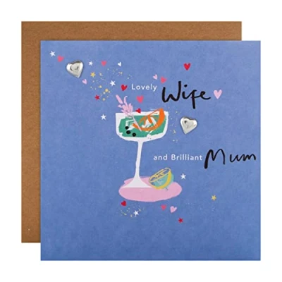Abbildung von Hallmark Muttertagskarte für Mama und Ehefrau, modernes Cocktail Design