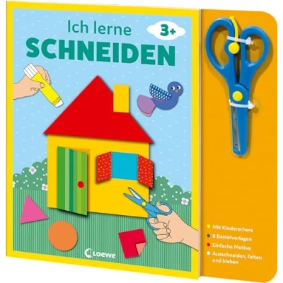 Abbildung von Ich lerne schneiden (Haus): Bastelbuch mit kindersicherer Schere für Kinder ab 3 Jahren