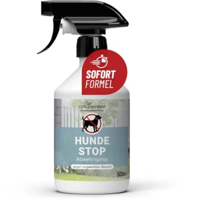 Abbildung von naturetrend Hunde Stop Spray 500ml Hundeabwehrspray Hundeschreck gegen Urinieren I Abwehrspray zum vertreiben Fernhaltespray, Innen &amp; Außenanwendung