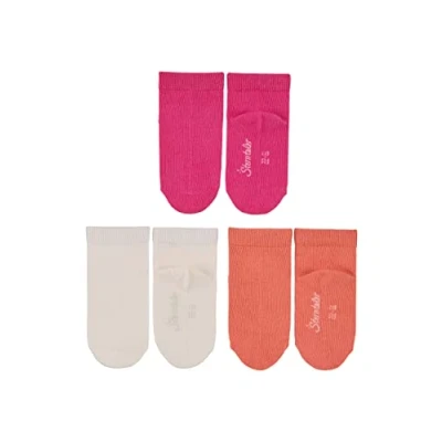 Abbildung von Sterntaler Baby Mädchen Sneaker 3er Pack Uni Söckchen, pink, 17 18