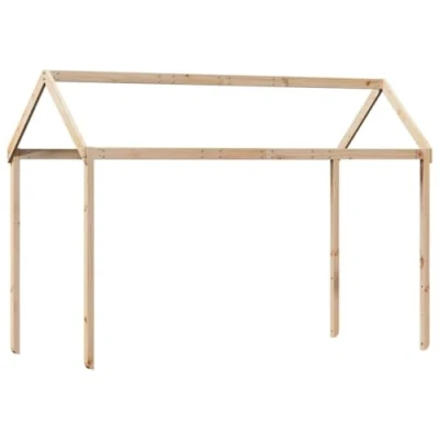Abbildung von vidaXL Dach für Kinderbett, Kinderbettdach mit offener Seite, Kinderbetthimmel Schlafzimmer, Bettdach Betthimmel, Massivholz Kiefer
