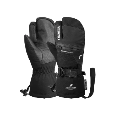 Abbildung von Reusch Finger Lando RTEX XT Junior Lobster Fingerhandschuh für Kinder, Größe: 5, Black / silver