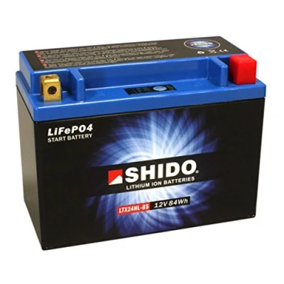 Abbildung von Batterie Shido Lithium LTX24HL BS / YTX24HL BS, 12V/21AH (Maße: 205x87x162)