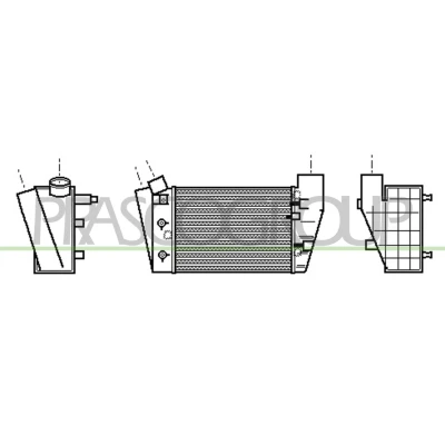 Abbildung von PRASCO AD020N006 Ladeluftkühler AUDI: A4 B7 Avant, B6 B6/B7 Cabrio