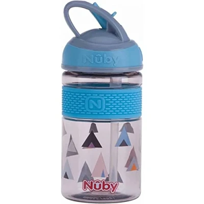 Abbildung von Nuby 2 in 1, Trinkhalmbecher mit hartem Mundstück aus Tritan™ 360 ml Blau 4 Jahre+