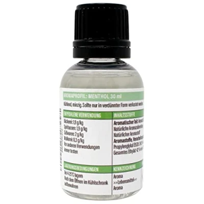 Abbildung von Menthol Konzentrat 30 ml Super Aroma für die Lebensmittelindustrie und Enthusiasten Lebensmittelaroma Backaroma Aromatropfen Geschmackstropfen zum Kochen, Backen &amp; Mixen