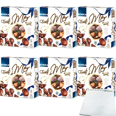 Abbildung von EDEKA Fruits de Mer au Chocolat 6er Pack (6x250g Packung) + usy Block