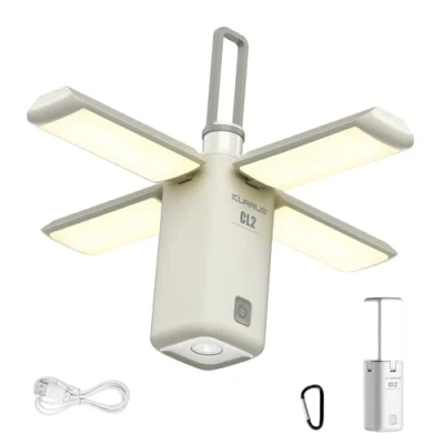 Abbildung von KLARUS CL2 Multifunktional Campinglampe, 10000 mAh wiederaufladbare Deform Camping Licht, 750 Lumen Laterne mit 8 Beleuchtungsmodi, IPX5 für Zelte, Angeln, Notwanderung
