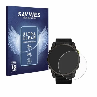 Abbildung von Savvies 18 Stück Schutzfolie für Garmin Enduro 3 Displayschutz Folie Ultra Transparent