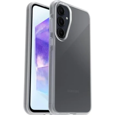 Abbildung von OtterBox Sleek Hülle für Samsung Galaxy A55 5G, stoßfest, sturzsicher, ultraschlank, schützende Hülle, Getestet nach Militärstandard, Transparent Keine Einzelhandelsverpackung
