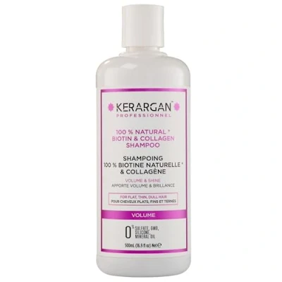 Abbildung von Kerargan Volumenshampoo mit Biotin &amp; Kollagen Für platte, feine, matte Haare Stärkend, glänzend, feuchtigkeitsspendend Ohne Sulfate, GVO, Silikone, Mineralöl 500ml