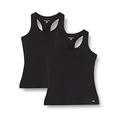 Abbildung von Amazon Essentials Damen Tech Stretch Racerback Tanktop (erhältlich in Übergröße), 2er Pack, Schwarz, L